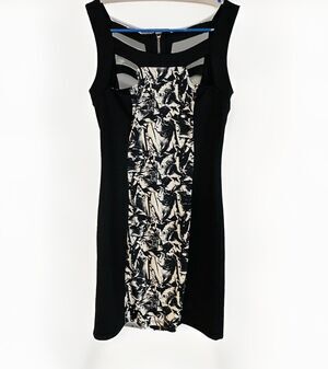 Trac Mini Dress Size XS Cut-Out Zip Scuba Stretch Sexy Club